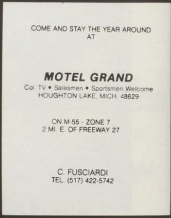 Motel Grand - 1980S Yearbook Ad